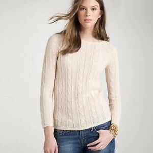 J Crew lightweight cable knit sweater
